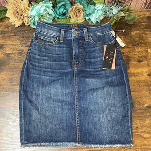 NWT Jen7 by 7 For All Mankind Womens Denim Pencil Skirt Size 0
